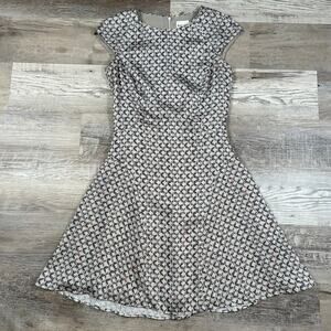 Reiss Geometric Chain Print Fit & Flare Dress - UK 6 / US 2